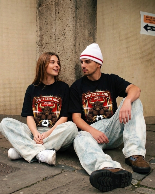 Switzerland Bull Shield Soccer World Cup 2026 Unisex Fan T-Shirt