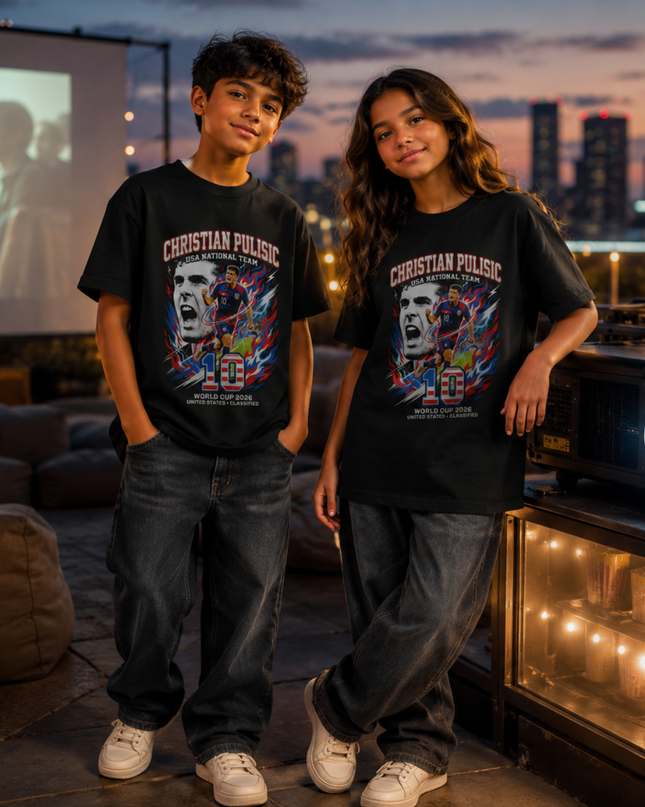 Christian Pulisic #10 USA National Team Kids Fan T-Shirt