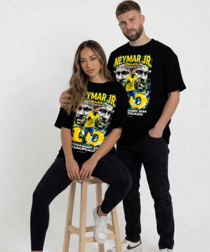 T-Shirt Unisexe Fan Neymar Jr. #10 Brésil Coupe du Monde 2026 Qualifié
