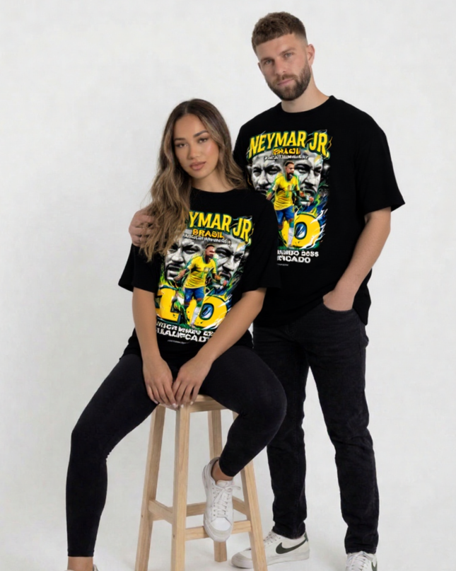 Neymar Jr. #10 Brasil Copa do Mundo 2026 Qualificado Unisex Fan T-Shirt