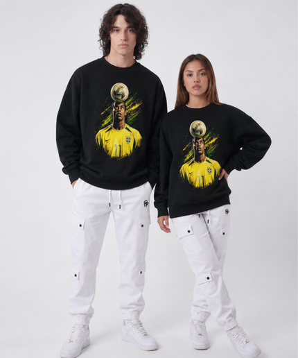Ronaldinho Brazil Ball Balance Unisex Fan Crewneck
