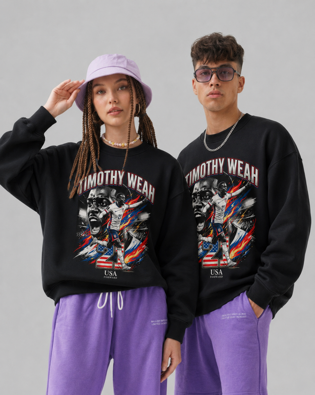 Timothy Weah USA 2026 Unisex Fan Crewneck