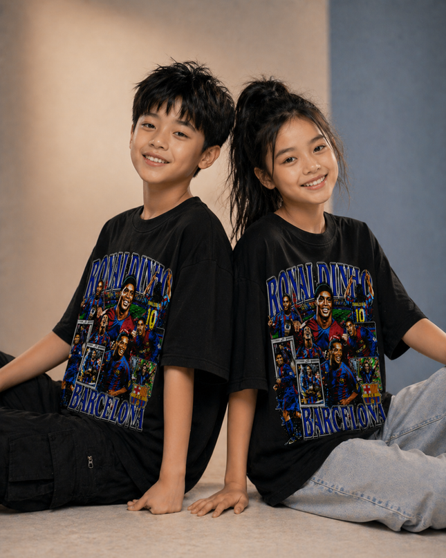 T-Shirt Enfant Ronaldinho Barcelone Fan Vol. 2