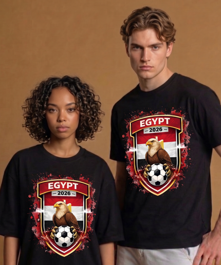 Egypt Eagle Crest Shield Soccer World Cup 2026 Unisex Fan T-Shirt