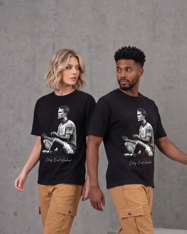 T-shirt unisexe Erling Braut Haaland Norvège pour fan