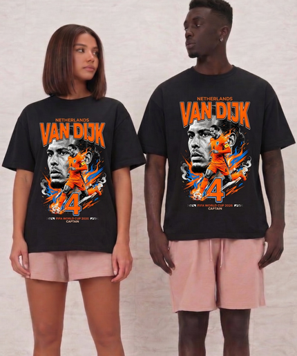 Van Dijk #4 Netherlands Captain Soccer World Cup 2026 Unisex Fan T-Shirt