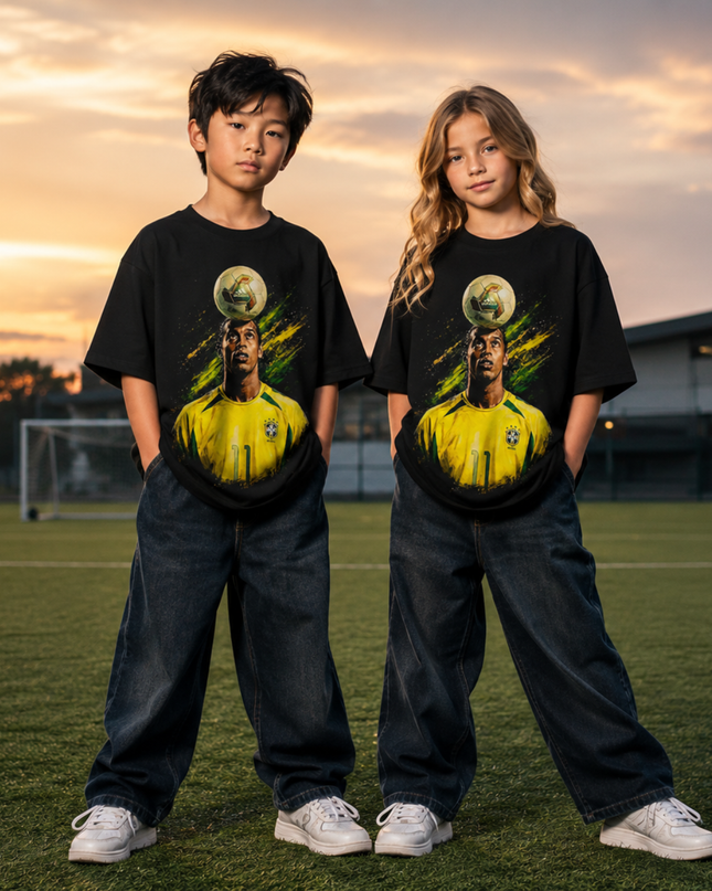 Ronaldinho Brazil Samba Skill Kids Fan T-Shirt