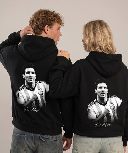 Lionel Messi Argentine Signature N&B Sweat à capuche unisexe pour fans