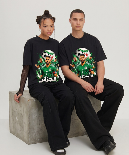 Algérie Riyad Mahrez Coupe du monde de football 2026 T-shirt unisexe pour les fans