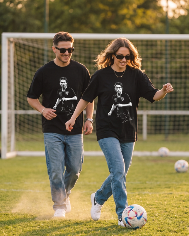 T-shirt Unisexe de Supporter Coupe du Monde 2026 de l'Équipe Nationale de Croatie Édition Signature Luka Modric