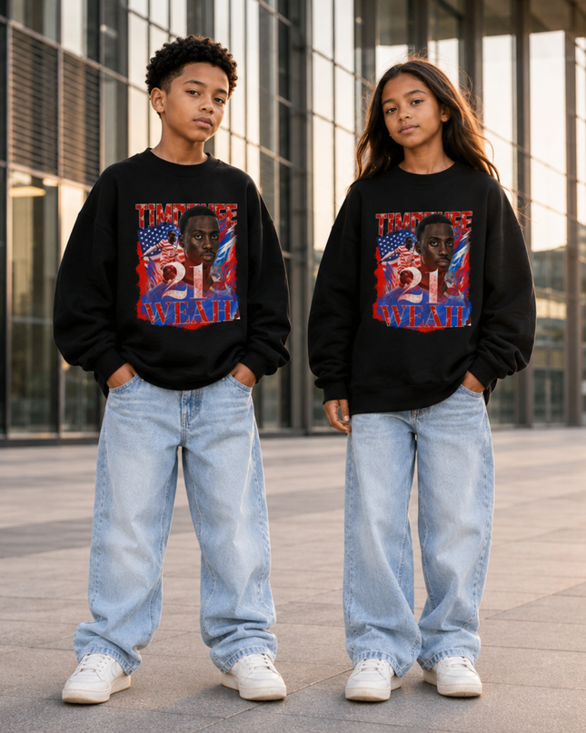 Timothée Weah USA 2026 Kids Fan Crewneck