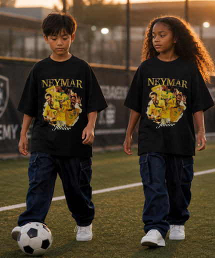 T-shirt Enfant Fan Neymar Junior Brésil Célébration Collage