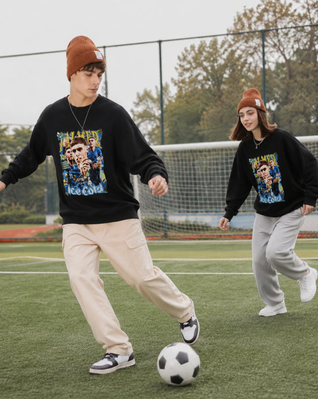 Col rond unisexe fan de Cole Palmer Ice Cold Chelsea Street Style