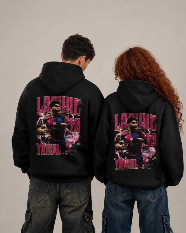 Lamine #10 Yamal Barcelone Sweat à Capuche Unisexe Graphique Néon pour Fans
