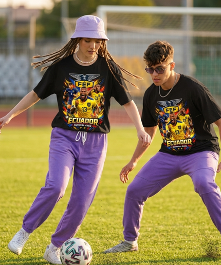 T-shirt unisexe pour supporter de l'Équateur FEF Coupe du Monde de Football 2026