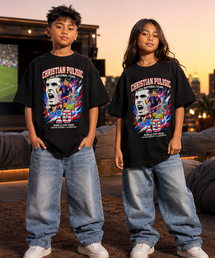 Christian Pulisic #10 USA National Team Kids Fan T-Shirt