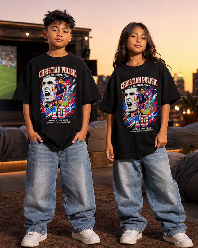 Christian Pulisic #10 USA National Team Kids Fan T-Shirt