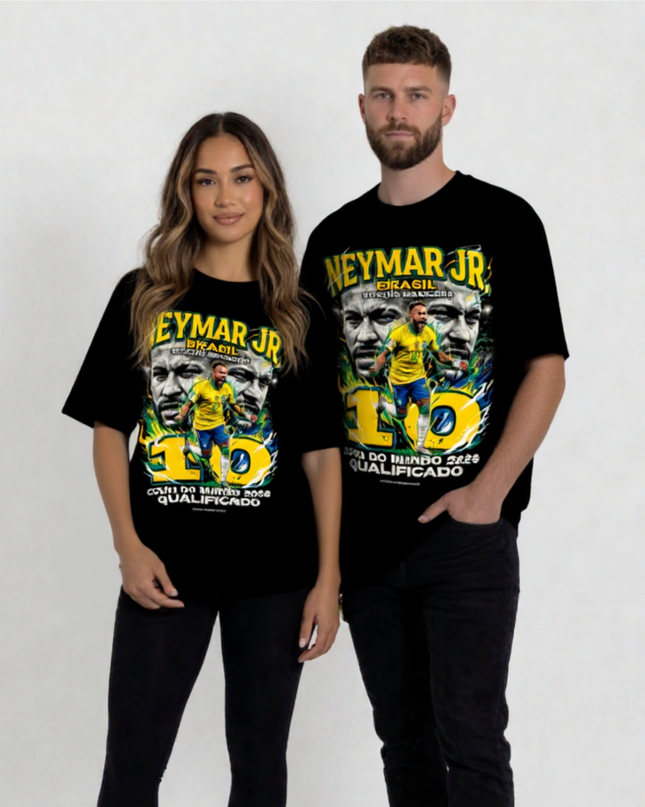 Neymar Jr. #10 Brasil Copa do Mundo 2026 Qualificado Unisex Fan T-Shirt