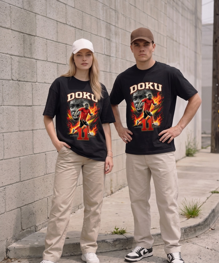 Jérémy Doku #11 Red Devils Belgium Soccer World Cup 2026 Unisex Fan T-Shirt