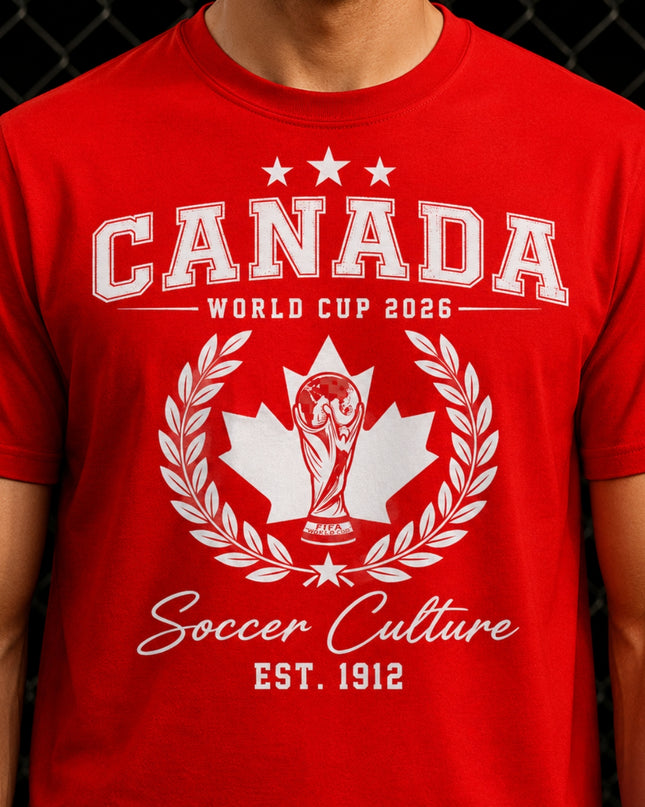 Canada World Cup 2026 Soccer Culture Est. 1912 Unisex Fan T-Shirt