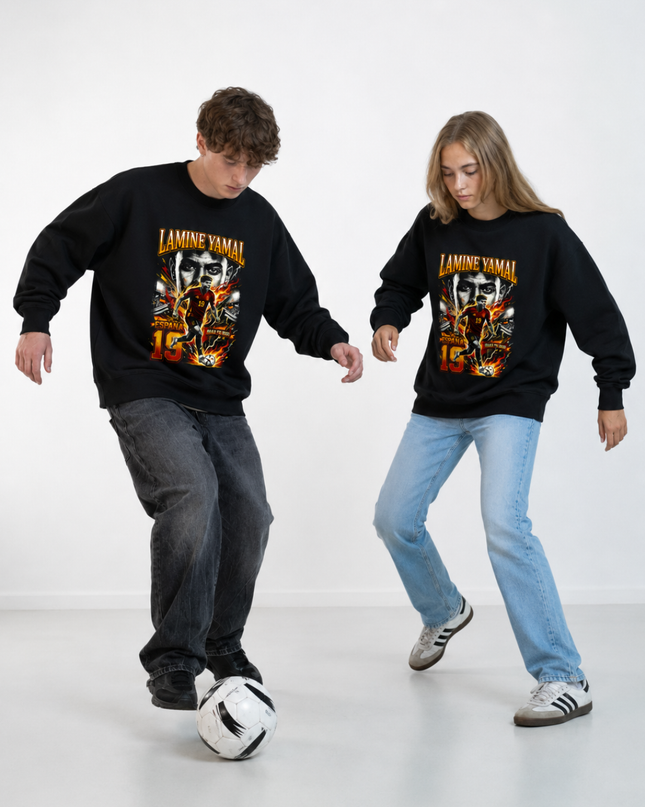 Lamine Yamal España Road to 2026 Fire Unisex Fan Crewneck