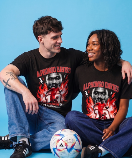 T-Shirt unisexe Alphonso Davies Canada Coupe du Monde 2026 pour les fans