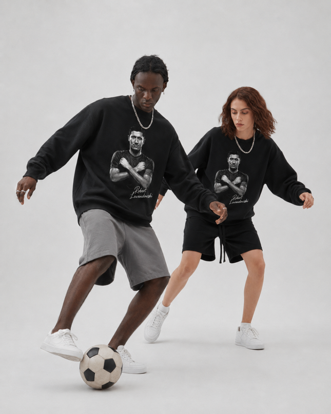 Robert Lewandowski Signature Portrait Unisex Fan Crewneck