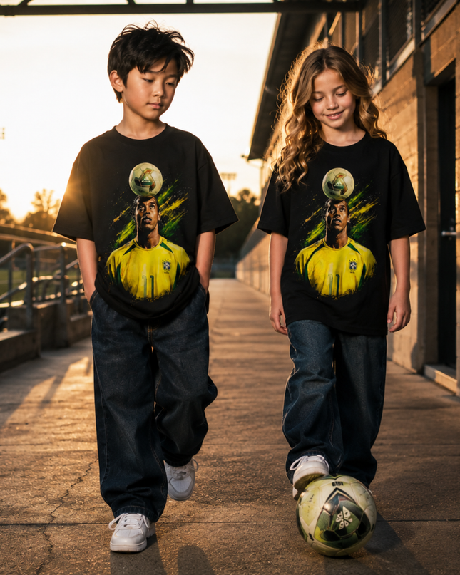 Ronaldinho Brazil Samba Skill Kids Fan T-Shirt
