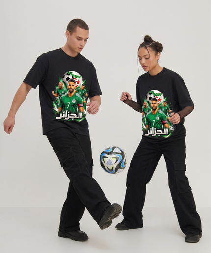 Algérie Riyad Mahrez Coupe du monde de football 2026 T-shirt unisexe pour les fans