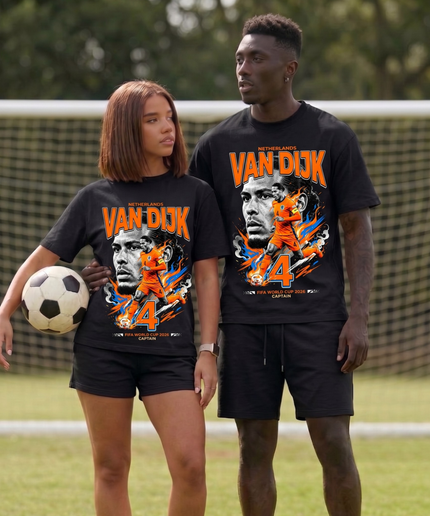 Van Dijk #4 Netherlands Captain Soccer World Cup 2026 Unisex Fan T-Shirt