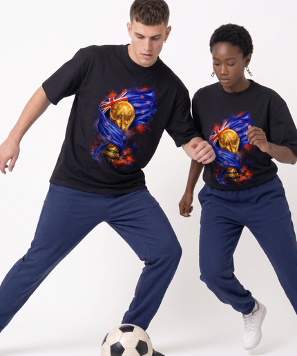 New Zealand 2026 World Cup Trophy & Flag Unisex Fan T-Shirt