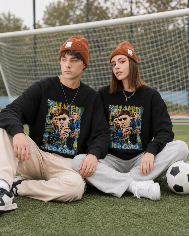 Col rond unisexe fan de Cole Palmer Ice Cold Chelsea Street Style