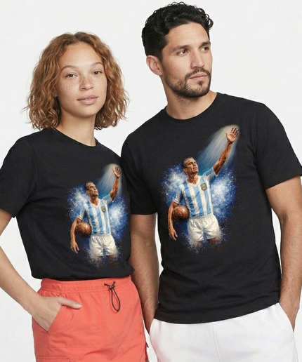 T-shirt Unisexe Fan de la Coupe du Monde de Football Argentine Légende Diego Maradona
