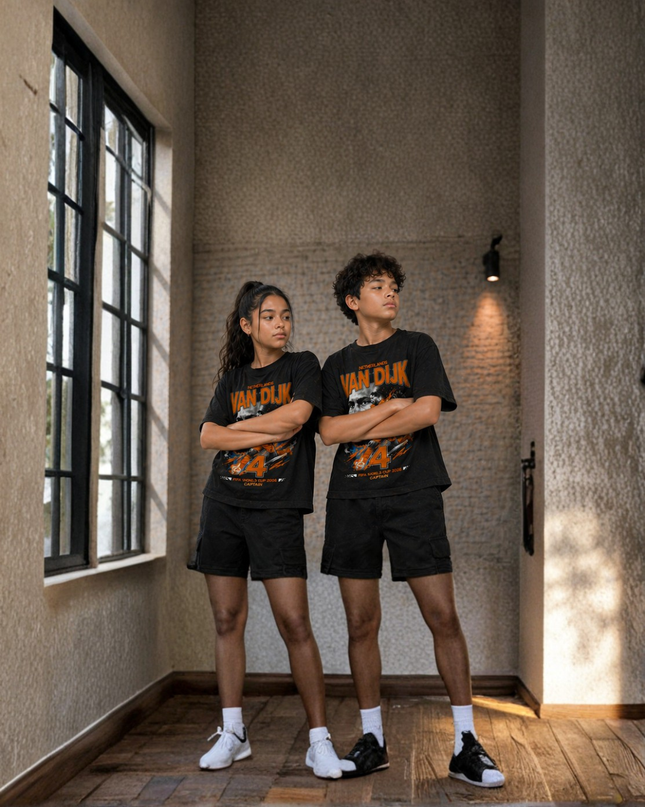 T-shirt Enfant Fan Virgil Van Dijk Capitaine Pays-Bas