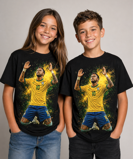 T-shirt Enfant Fan Neymar Jr Brésil #10 Célébration