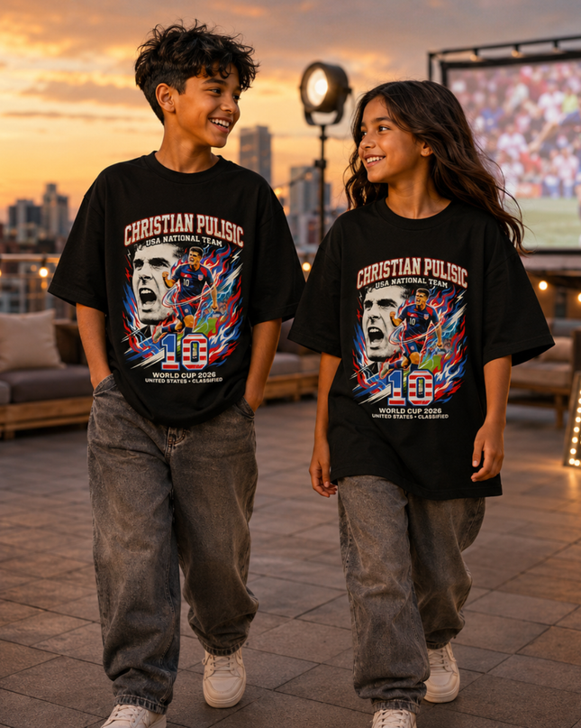 Christian Pulisic #10 USA National Team Kids Fan T-Shirt