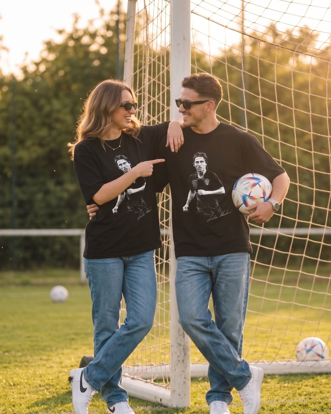 T-shirt Unisexe de Supporter Coupe du Monde 2026 de l'Équipe Nationale de Croatie Édition Signature Luka Modric