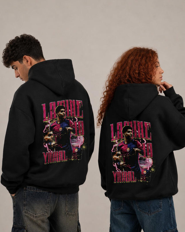Lamine #10 Yamal Barcelone Sweat à Capuche Unisexe Graphique Néon pour Fans