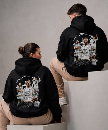 Kylian Mbappe #9 Real Madrid Champions League Collage Unisex Fan Hoodie