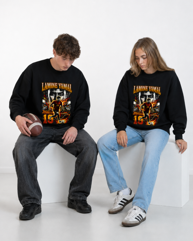 Lamine Yamal España Road to 2026 Fire Unisex Fan Crewneck