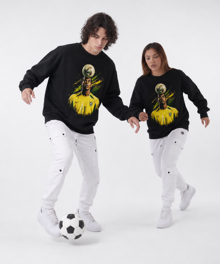 Ronaldinho Brazil Ball Balance Unisex Fan Crewneck