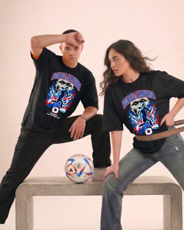 T-shirt unisexe fan Eduardo Camavinga #6 France Coupe du Monde 2026