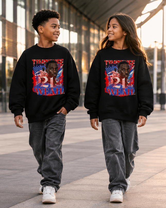 Timothée Weah USA 2026 Kids Fan Crewneck