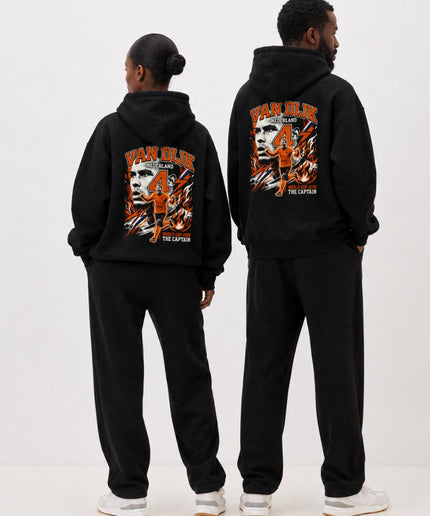 Virgil van Dijk #4 Nederland The Captain WC 2026 Lightning Fire Adult Fan Hoodie